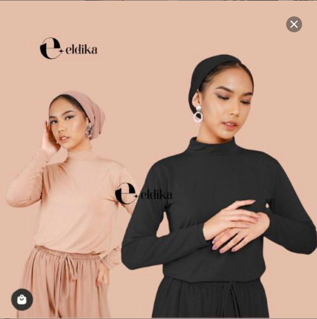 ELDIKA Inner Baju Kain Spandex Premium, Inner Lengan Panjang Muslimah