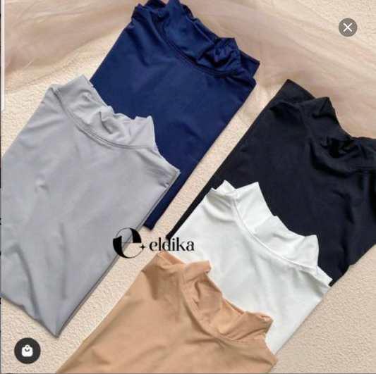 ELDIKA Inner Baju Kain Spandex Premium, Inner Lengan Panjang Muslimah
