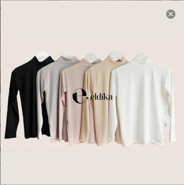 ELDIKA Inner Baju Kain Spandex Premium, Inner Lengan Panjang Muslimah